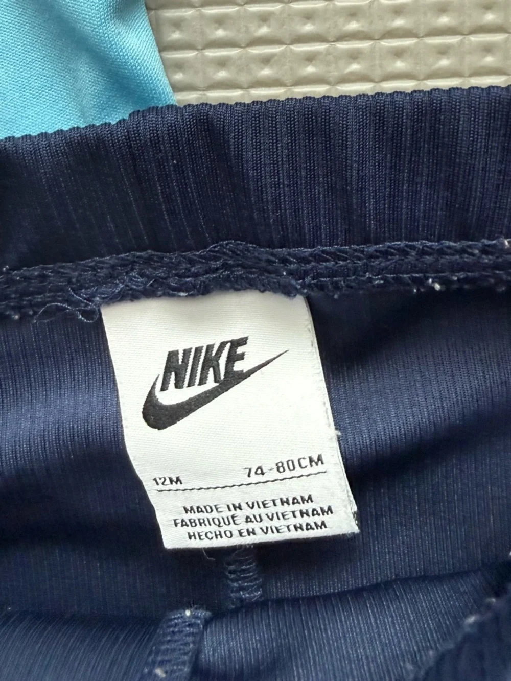Nike|Baby Girl matching set,Blue Logo Tee & Navy ribbed  Leggings•••size 12M